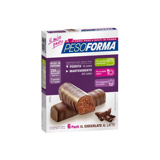 Pesoforma Barrette Cioccolato Latte 12 Pezzi