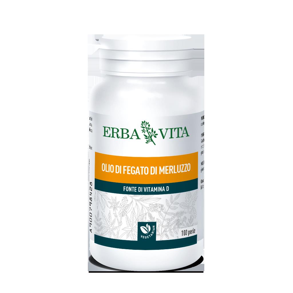 Erba Vita Olio Di Fegato Di Merluzzo 100 Perle 453mg