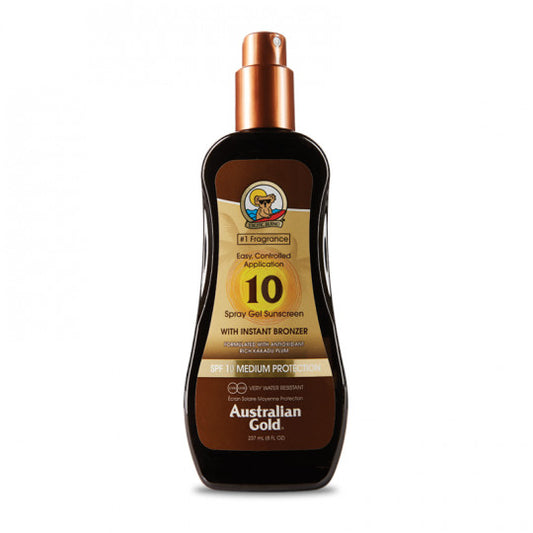 Australian Gold Gel Spray SPF10 Con Bronzer 237ml