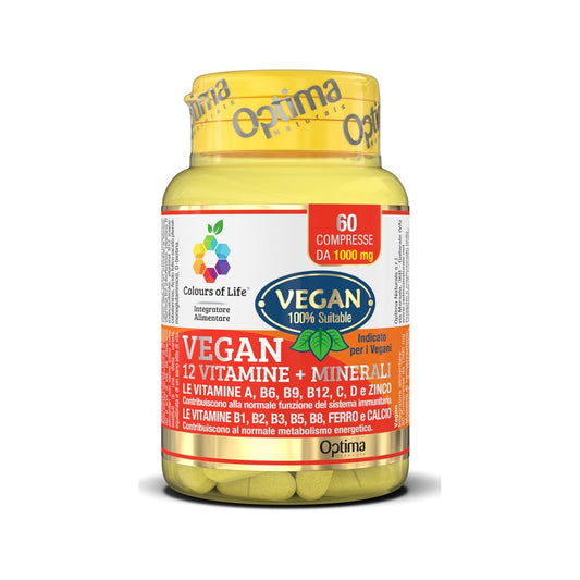 Colours Of Life Vegan 12 Vitamine+3 Minerali 60 Compresse