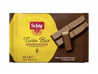 Schar Twin Wafer Cioccolato Latte 3 Barrette Da 21,5g