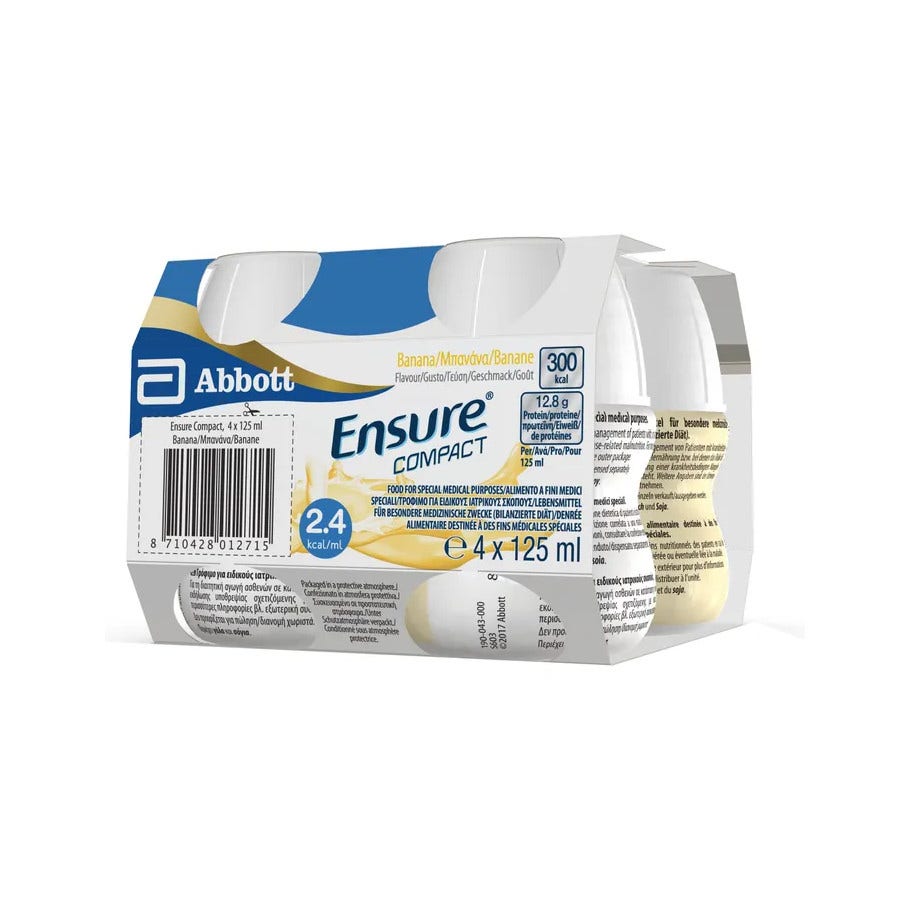 Ensure Compact Banana 4X125ml