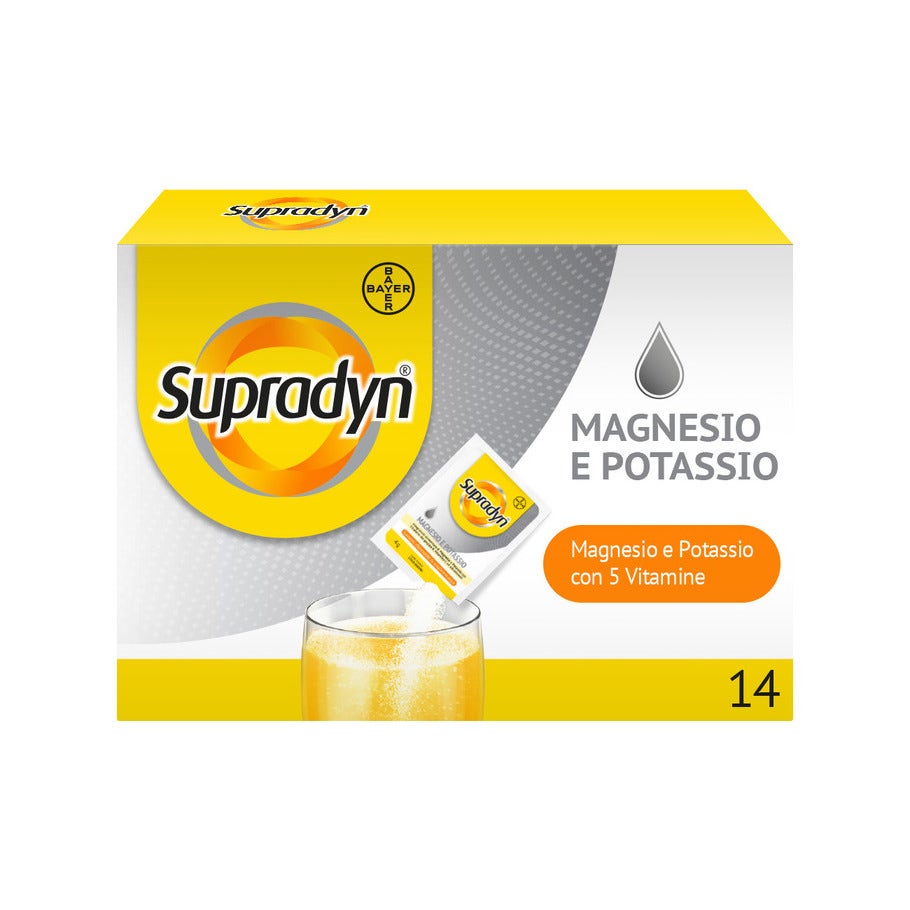 Supradyn Magnesio e Potassio Integratore Sport con Vitamine e Minerali 14 Bustine Effervescenti