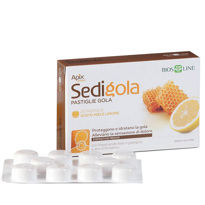 Sedigola Pastiglie Gola (20cpr) Gusto: Miele Limone