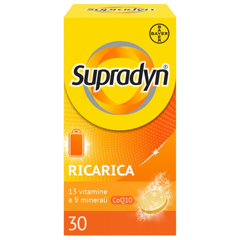 Supradyn Ricarica Integratore Vitamine e Sali Minerali 30 Compresse Effervescenti