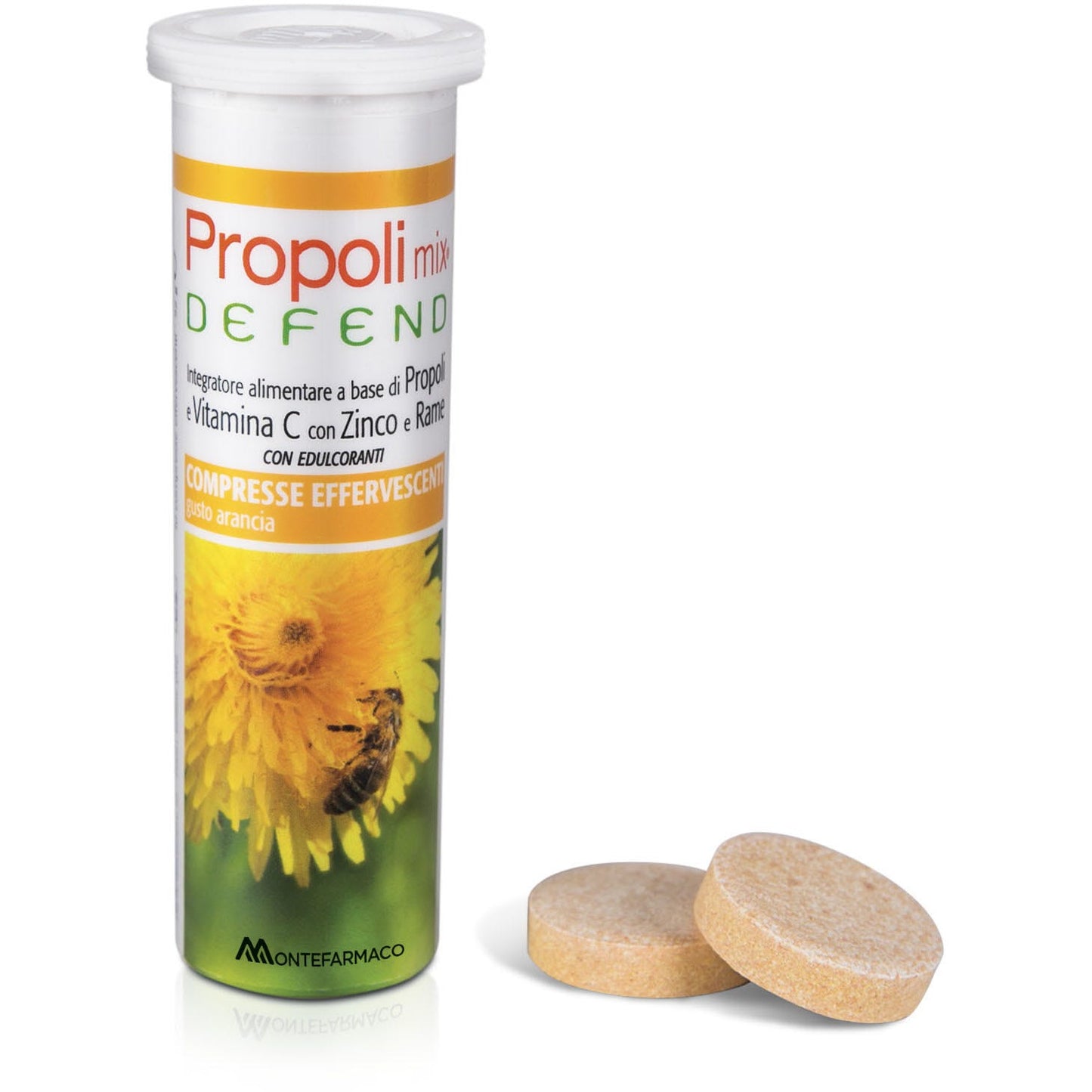 Propoli Mix Defend 10 Compresse Effervescenti Gusto Arancia