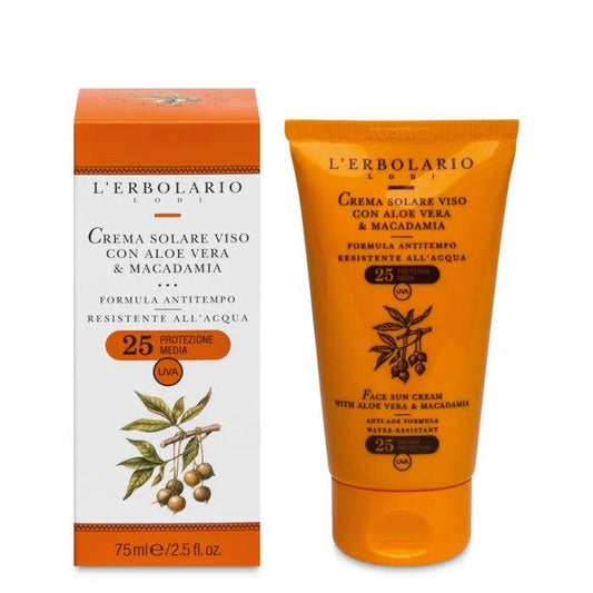 L'Erbolario Crema Solare Viso Anti-tempo Aloe E Macadamia 75ml SPF25