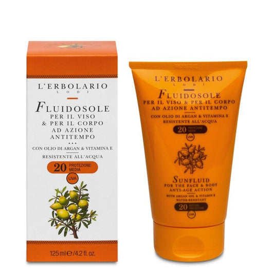 L'Erbolario FluidoSole Viso/Corpo Anti-tempo 125ml SPF20