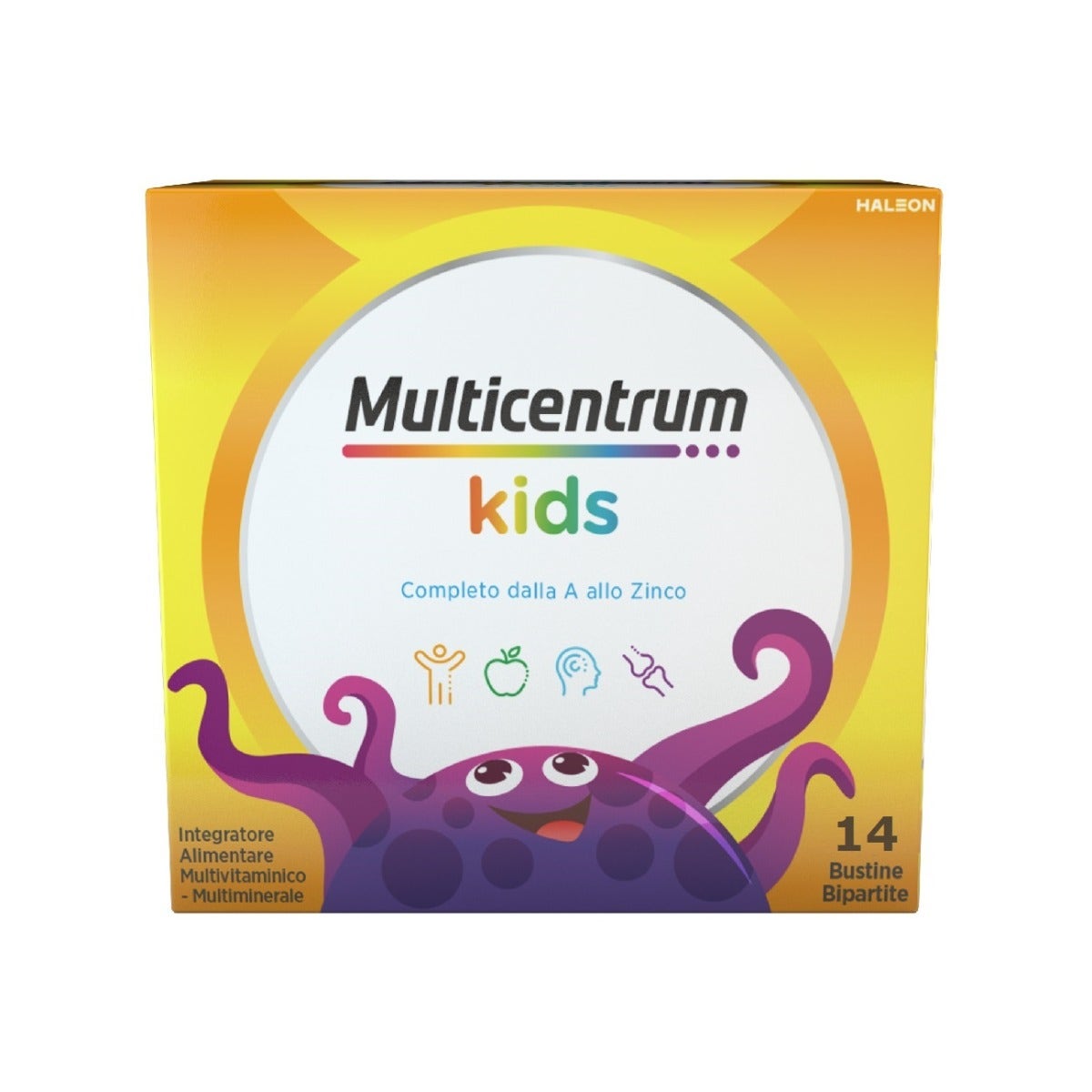 Multicentrum Baby Kids Integratore Multivitaminico Multiminerale Vitamine/Ferro/Calcio Bimbi 3Anni+ 14 Bustine