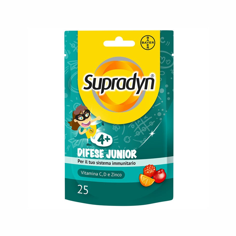 Supradyn Difese Junior Integratore Difese Immunitarie con Vitamina C D e Zinco 25 Caramelle Gommose