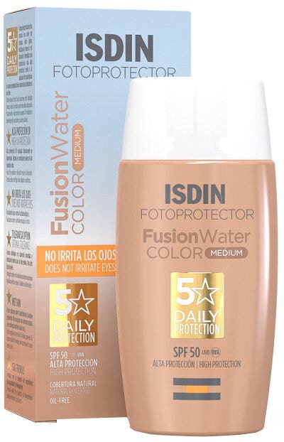 Isdin Fusion Water Color Medium Fotoprotezione Colorata Ultraleggera 50ml SPF50