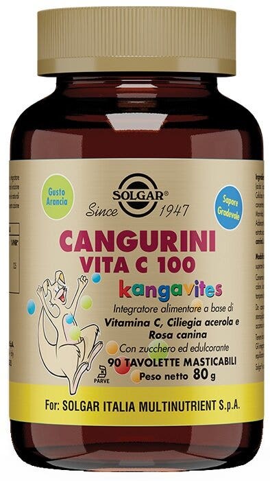 Solgar Cangurini Vita C 100 90 Tavolette Masticabili