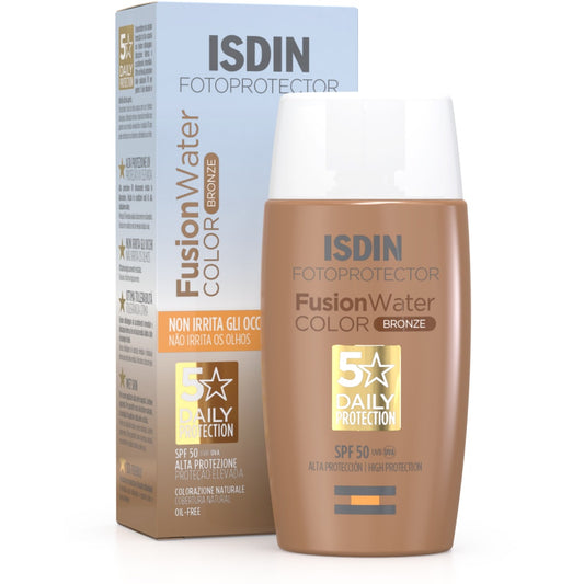 Isdin Fusion Water Color Bronze Fotoprotezione Colorata Ultraleggera 50ml SPF50