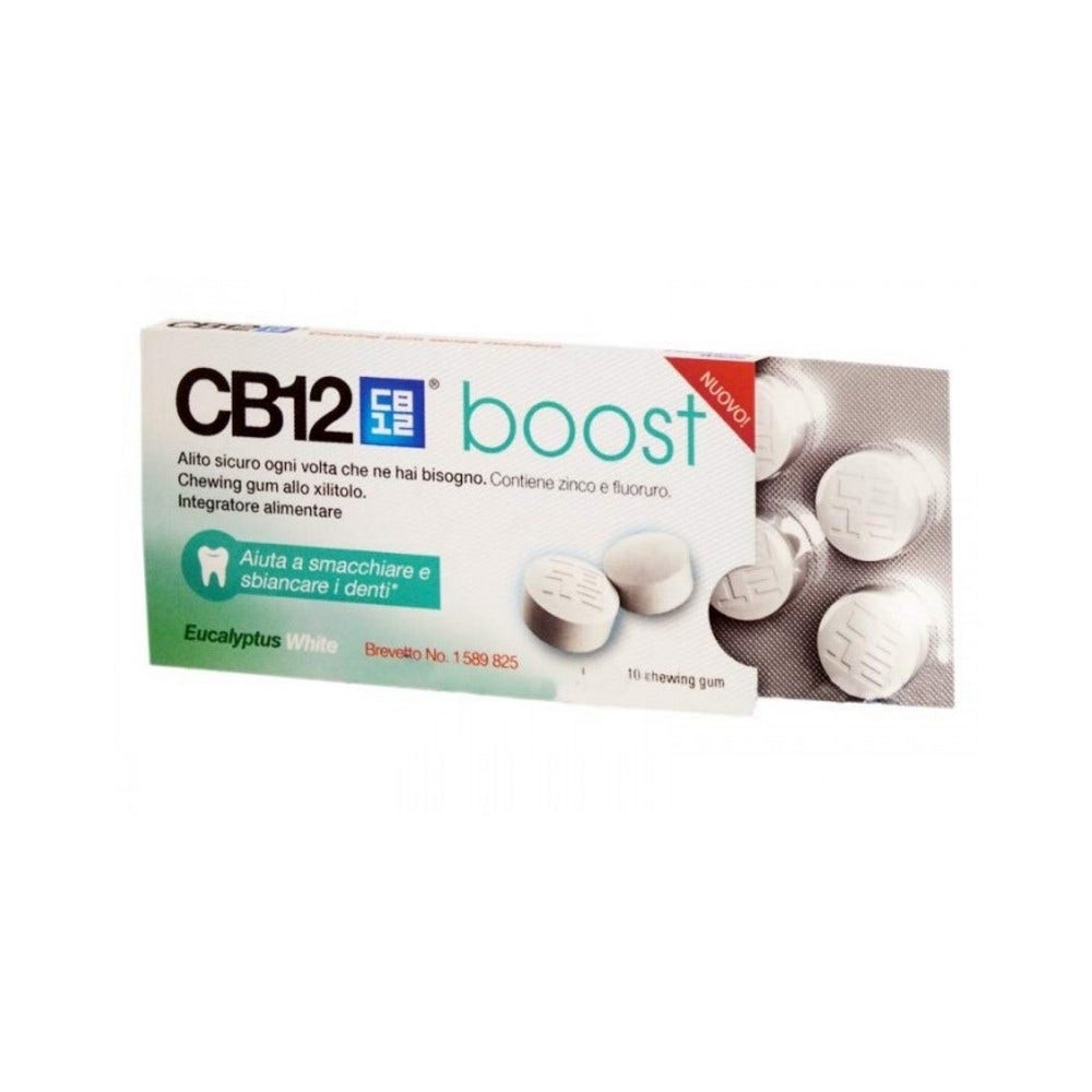 CB12 Boost Eucalipto White 10 Chewingum