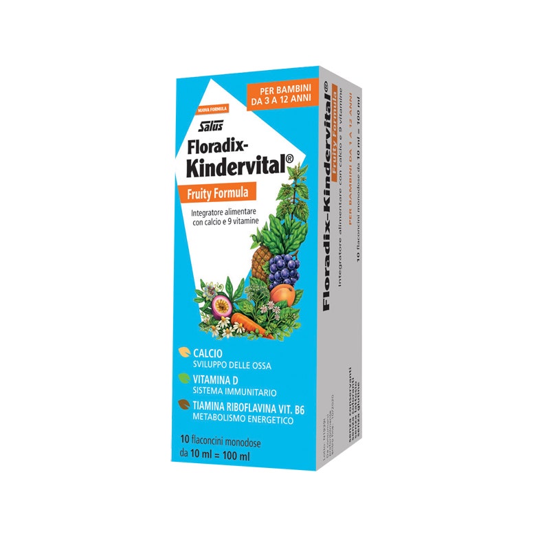 Floradix Kindervital Fruity Formula Potenziata 10 Flaconcini Da 10ml 3/12 Anni