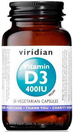 VIRIDIAN VITAMIN D3 400IU 30CP