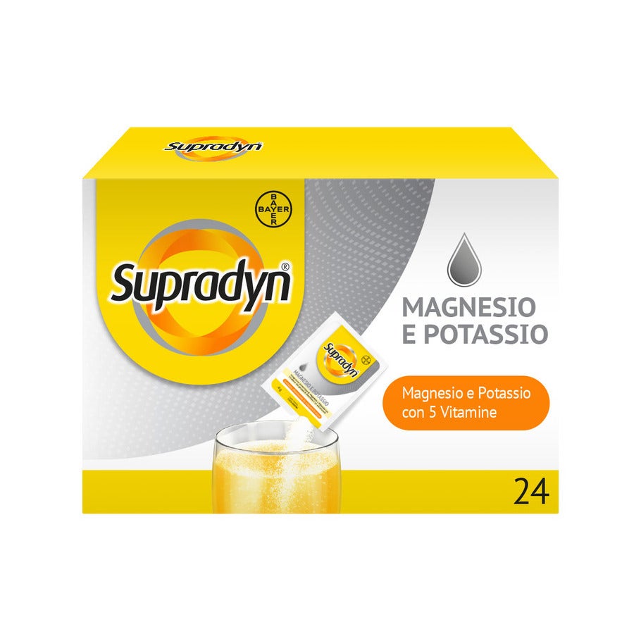 Supradyn Magnesio e Potassio Integratore Sport con Vitamine e Minerali 24 Bustine Effervescenti