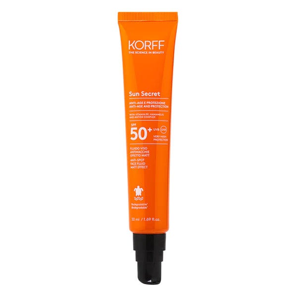 Korff Sun Secret Fluido Viso Antimacchie Effetto Mat 50ml SPF50+