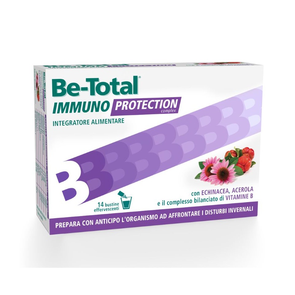 Be-Total Immuno Protection Integratore Alimentare Difese Immunitarie Vitamina B Zinco 14 Bustine