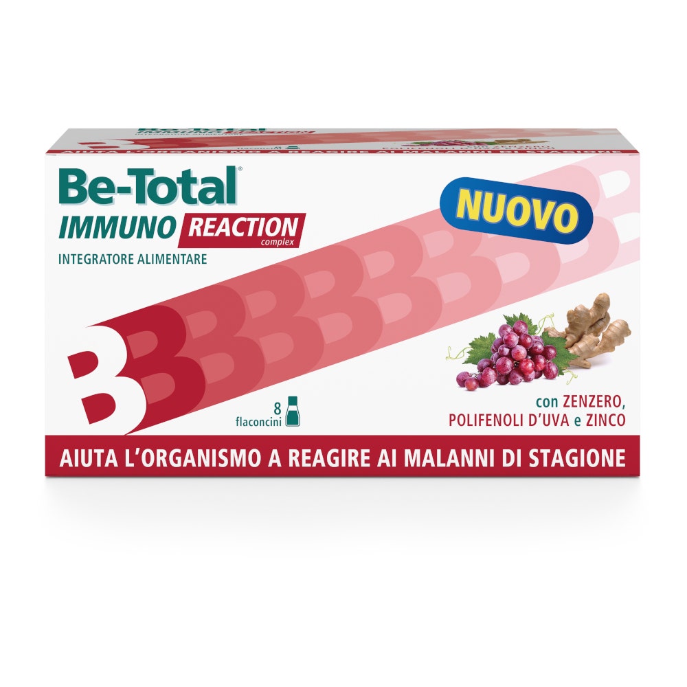 Be-Total Immuno Reaction Integratore Alimentare Difese Immunitarie Vitamina C 8 Flaconcini