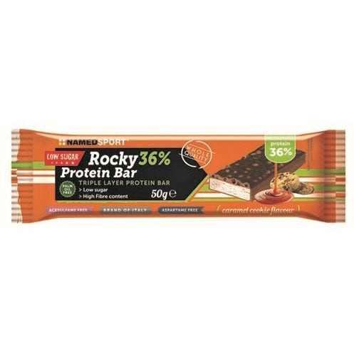 Named Sport Rocky 36% Protein Barretta Biscotto/Caramello 50g