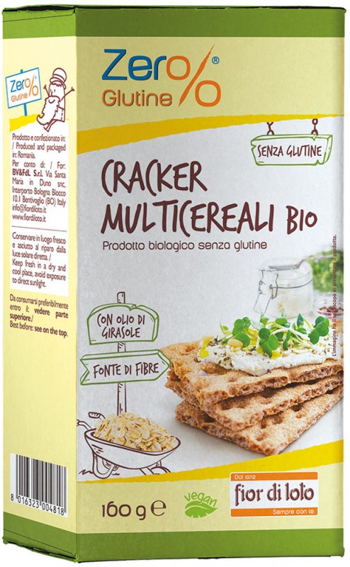 Fior Di Loto Zer% Crackers Multicereali Bio 160g