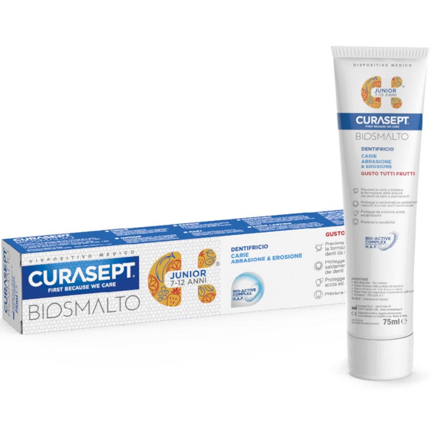 Curasept Biosmalto Dentifricio Junior 75ml 7/12 Anni