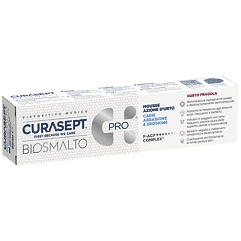 Curasept Biosmalto Carie Mousse Fragola 50ml