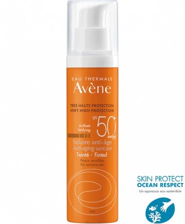 Eau Thermale Avene Trattamento Anti-età Protezione Solare Colorata Viso SPF50+ 50ml