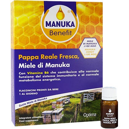 Manuka Benefit Pappa Reale Manuka/Vitamina B6 10 Flaconcini