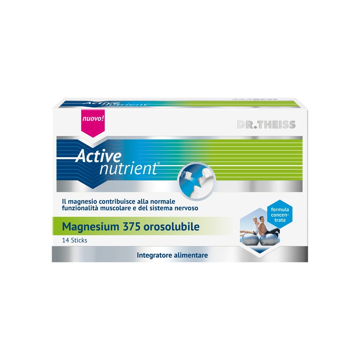 Dr Theiss Active Nutrient Magnesium 375 14 Stick Orosolubili