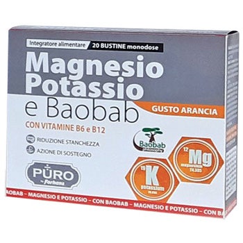 Forhans Puro Magnesio Potassio E Baobab 20 Bustine Da 4g