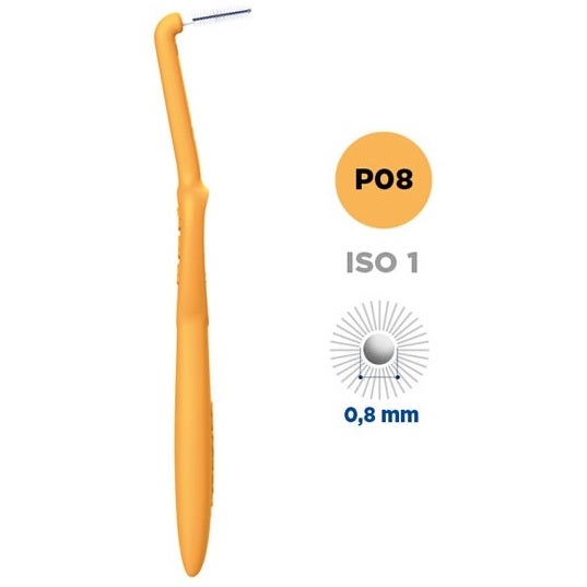 Curasept Proxi Angle Scovolino P08 Arancio Chiaro 5 Pezzi 0,8mm