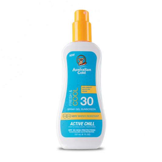 Australian Gold Fresh E Cool Protezione Solare SPF30 Spray Gel 237ml