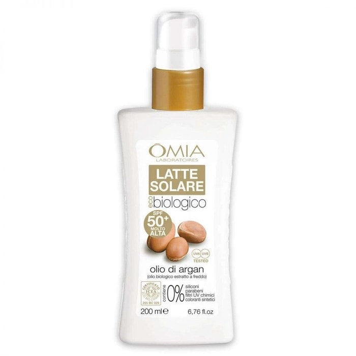 Omia Latte Solare Ecobiologico SPF 50+ Protezione Molto Alta 200ml