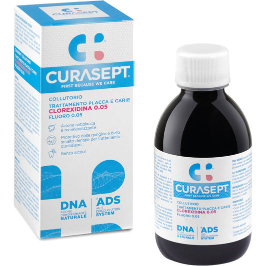 Curasept Collutorio 0,05% ADS + DNA Trattamento Placca/Carie 200ml