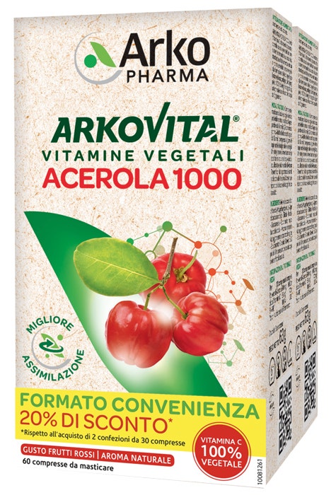 Arkopharma Acerola 1000 Pack Family 60 Compresse