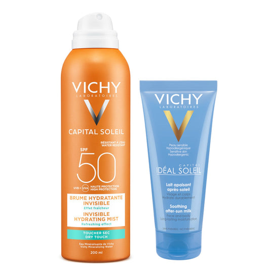 Vichy Capital Soleil Spray Invisibile Idratante SPF50 200ml + Doposole 100ml