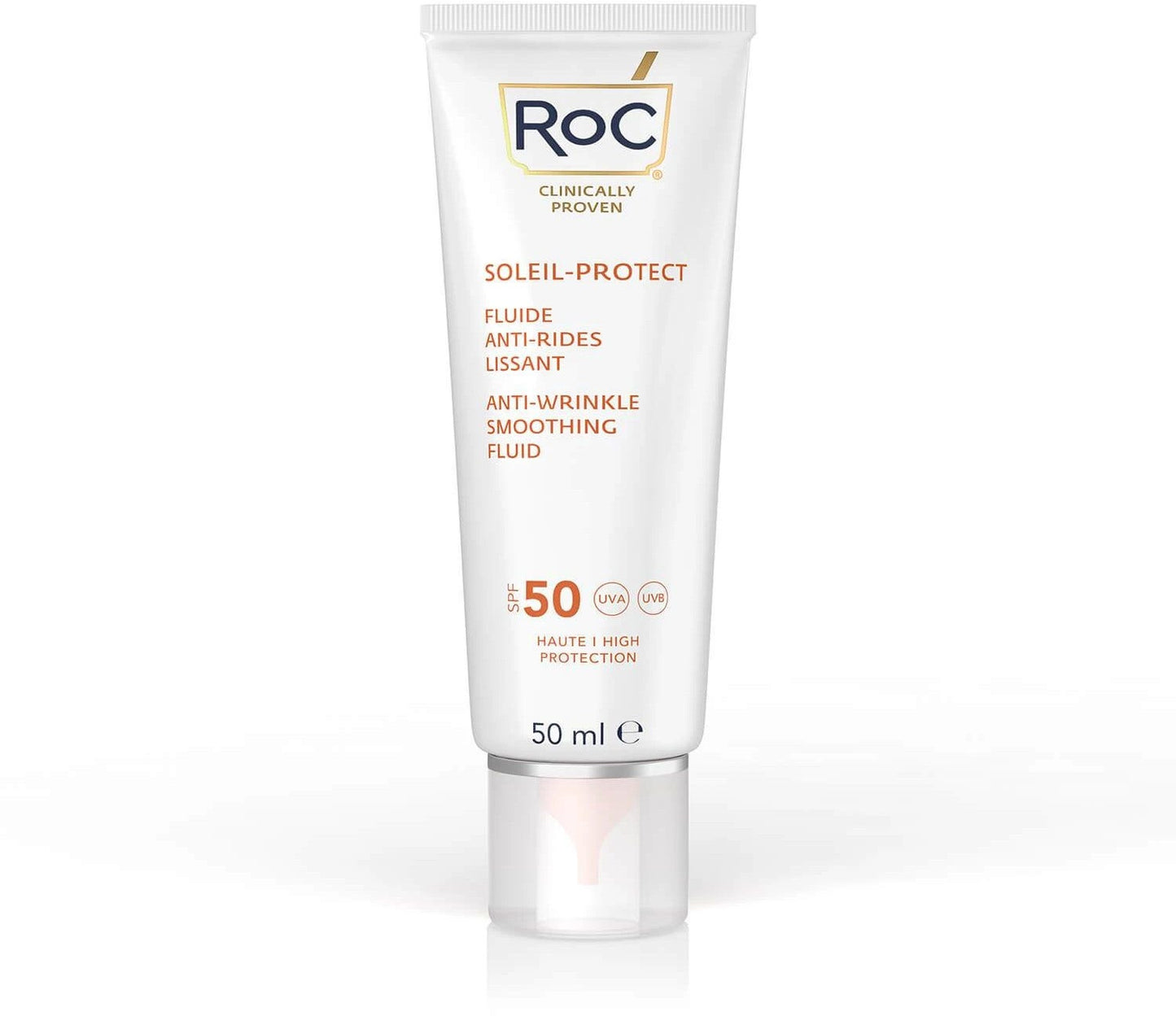 Roc Fluido Solare Viso Anti-Rughe Levigante SPF50+ 50ml