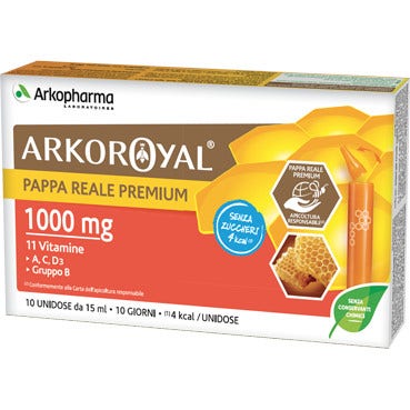 Arkopharma Arkoroyal Pappa Reale 1000mg Con Vitamine Senza  Zucchero 10 Fiale