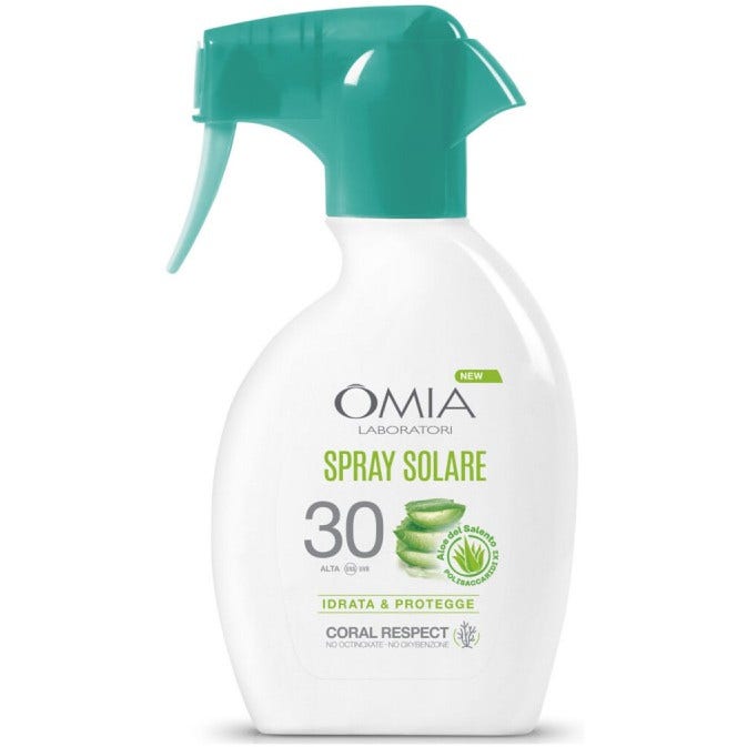 Omia Spray Trigger Solare Adulti Coral Safe Aloe Salento SPF30 200ml