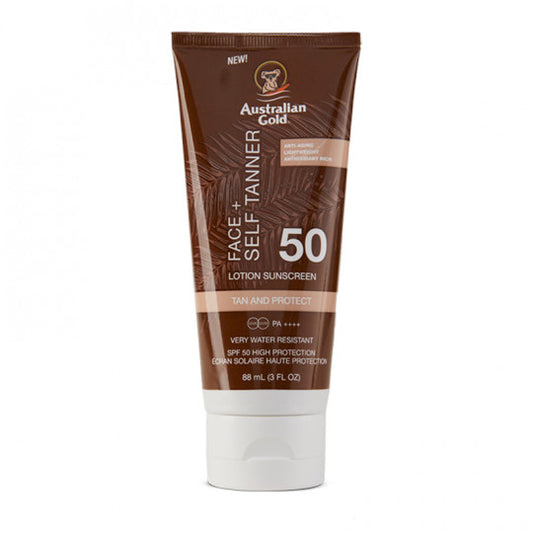 Australian Gold Face+ Self Tanner SPF50 Protezione Solare Viso 88ml