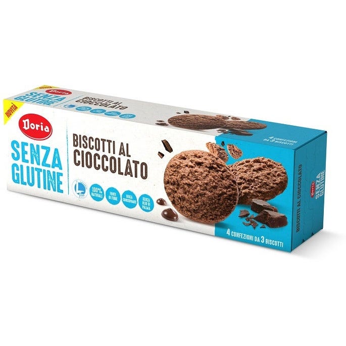 Doria Biscotti Al Cioccolato Senza Glutine 4x37,5g