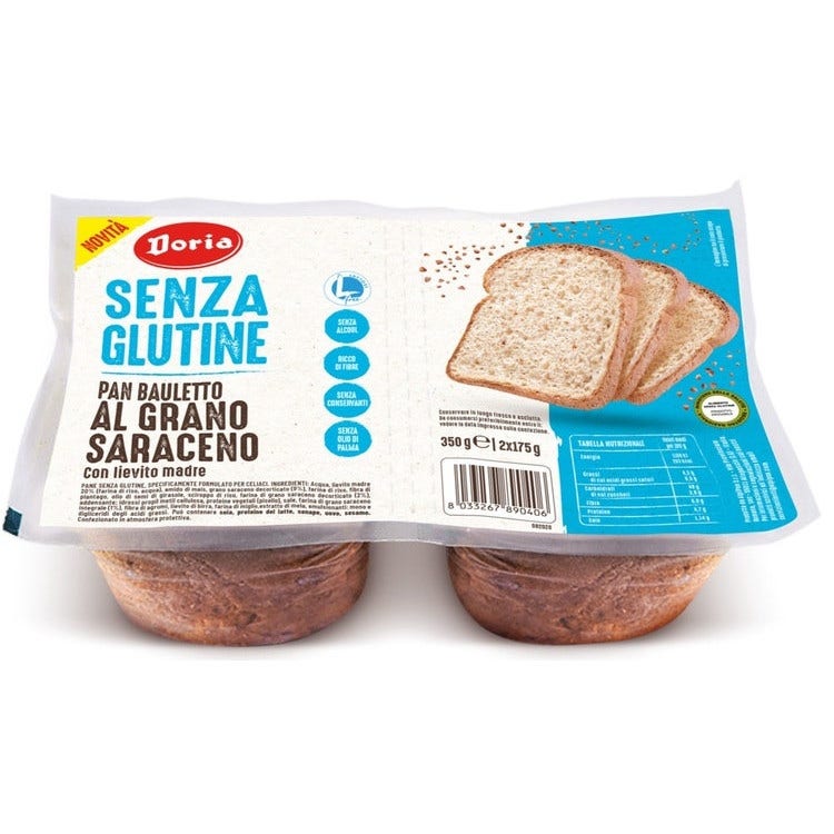 Doria Pan Bauletto Grano Saraceno Senza Glutine 2x75g