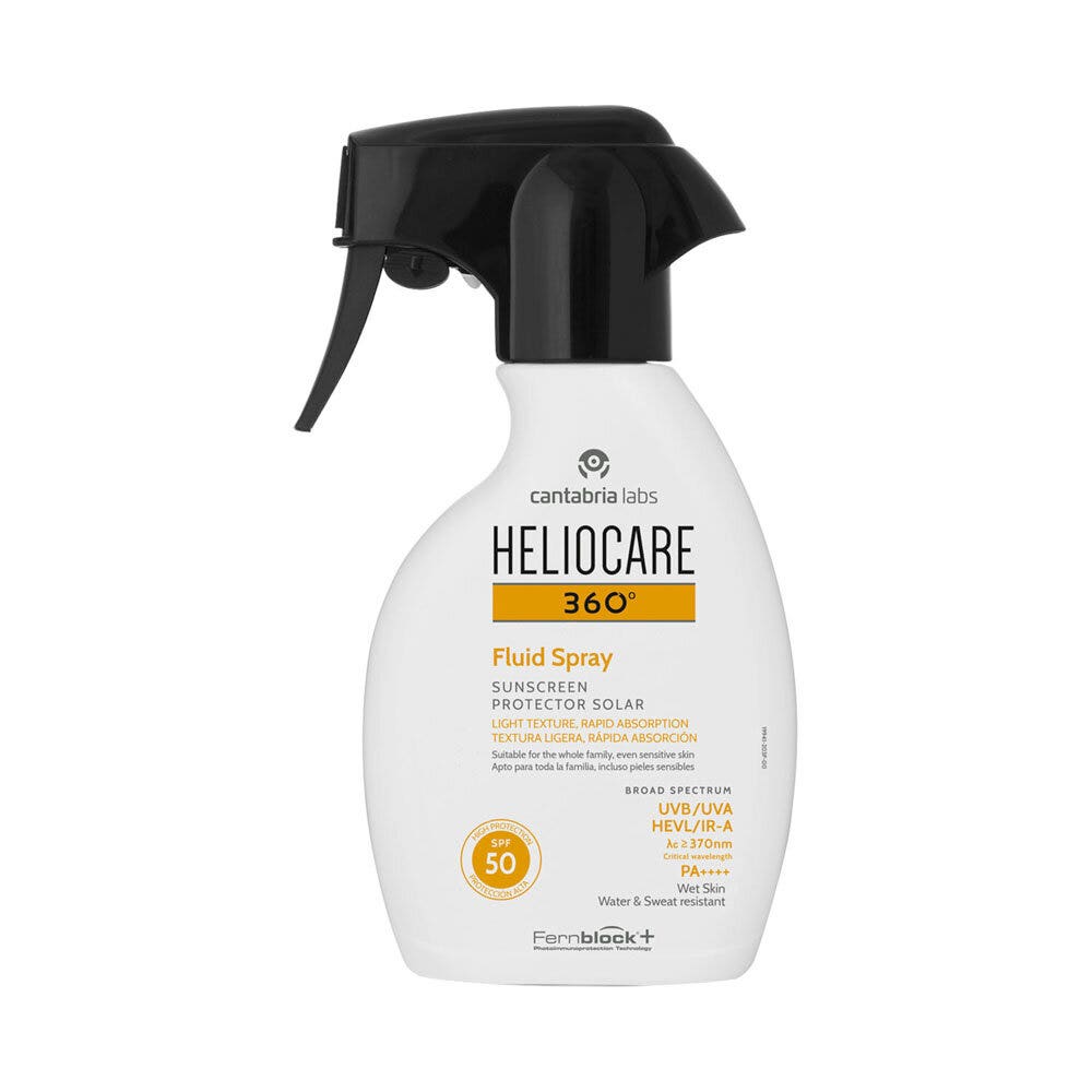 Heliocare 360° Fluid Lozione Fluida Latte Spray Solare 250ml SPF50