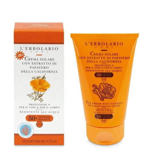 L'Erbolario Crema Solare Viso/Corpo Papavero 125ml SPF50+