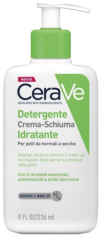 CeraVe Detergente Crema Schiuma Idratante Pelli Normali-Secche 236ml