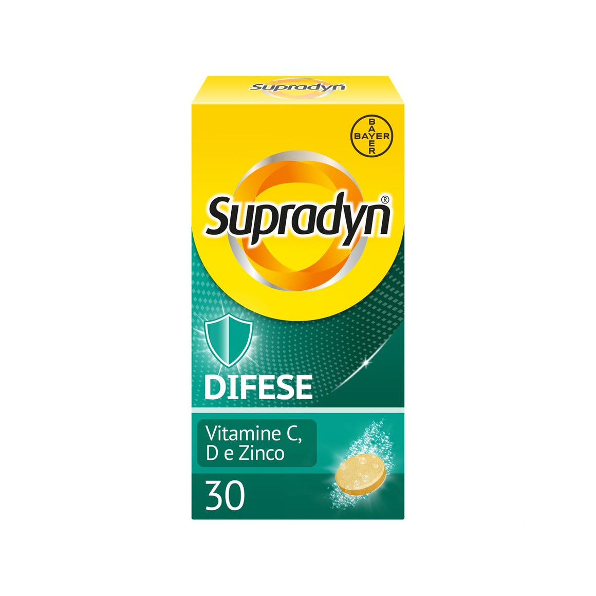 Supradyn Difese Adulto Per Il Sistema Immunitario con Vitamina C D e Zinco 30 Compresse Effervescenti