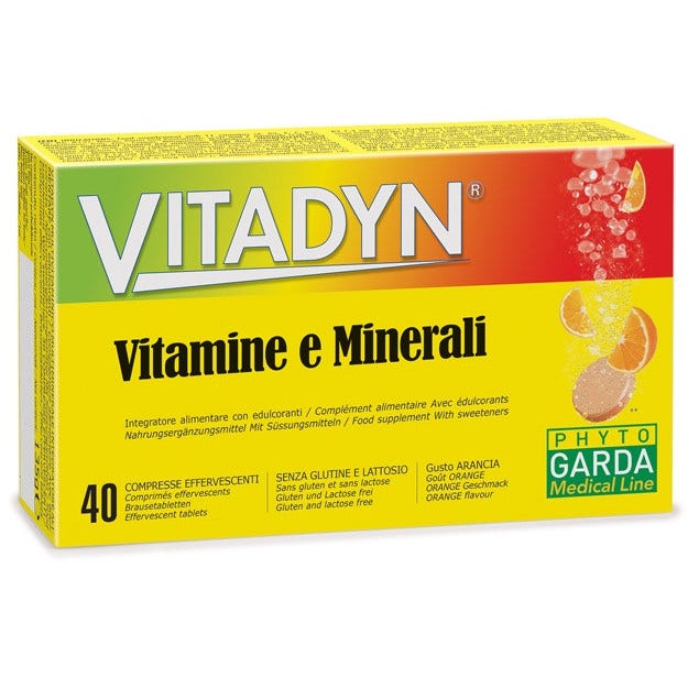 Vitadyn Vitamine/Minerali 40 Compresse Effervescenti 2 Tubi