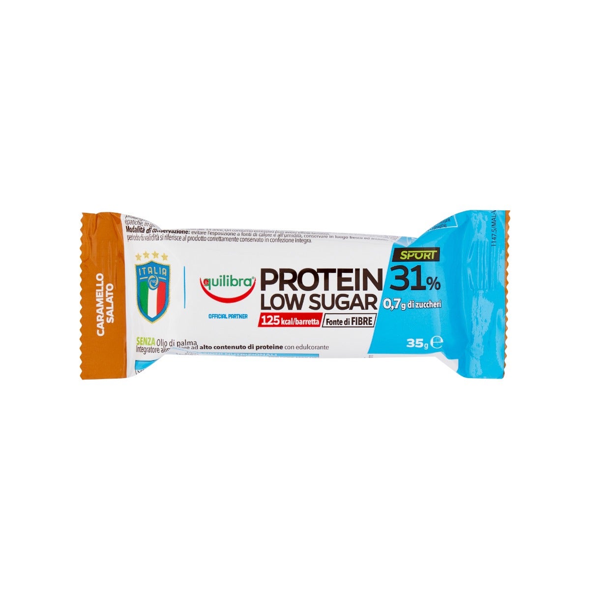 Equilibra Protein Low Sugar Barretta Caramello Salato 35g